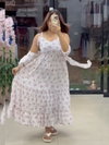Firana Georgette Floral Printed Gown With Jacket Bulk Orders In India